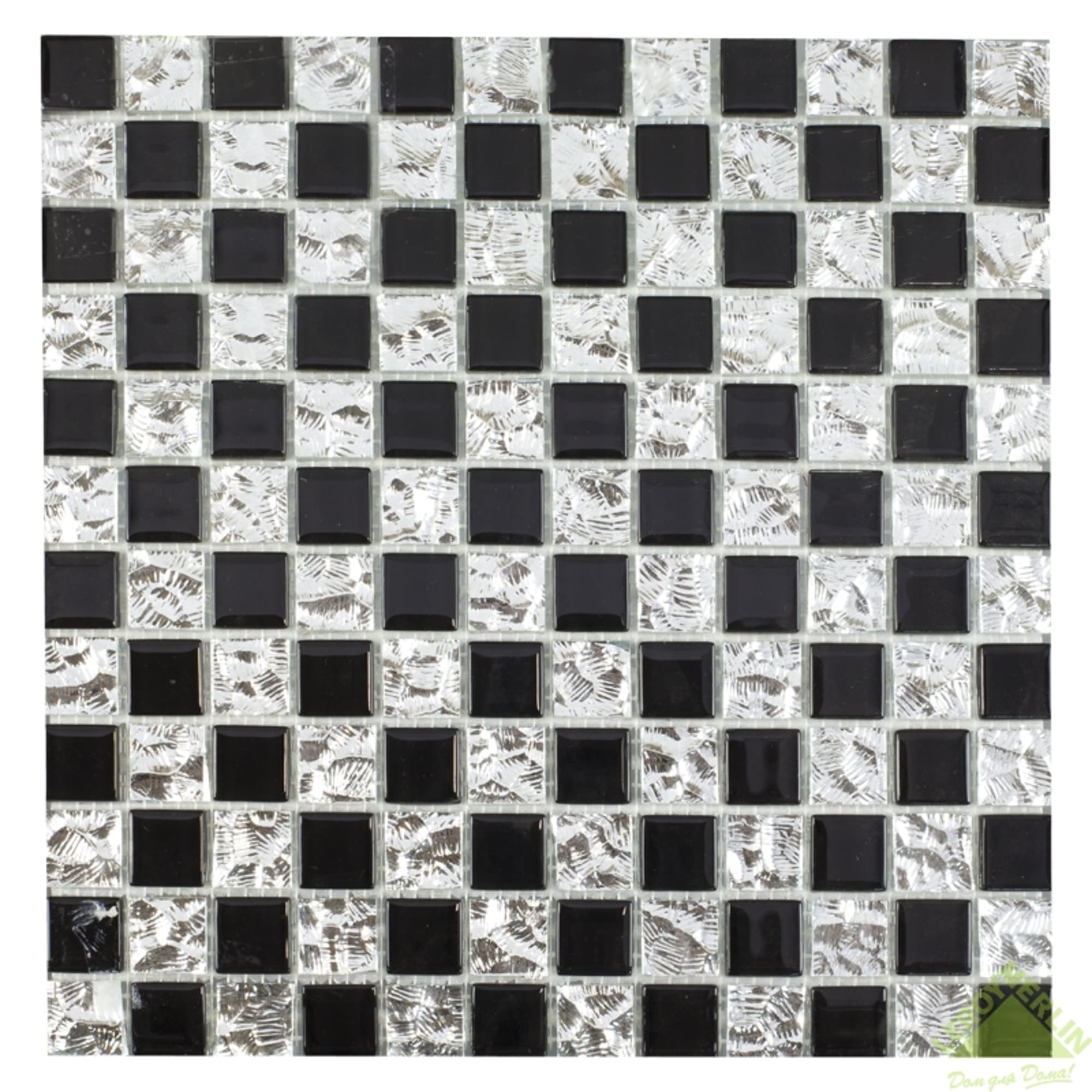Мозаика Artens «Shaker», 30х30 см, стекло, цвет черный/белый